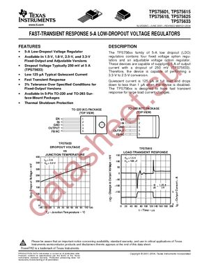 TPS75633KTTTG3 datasheet  